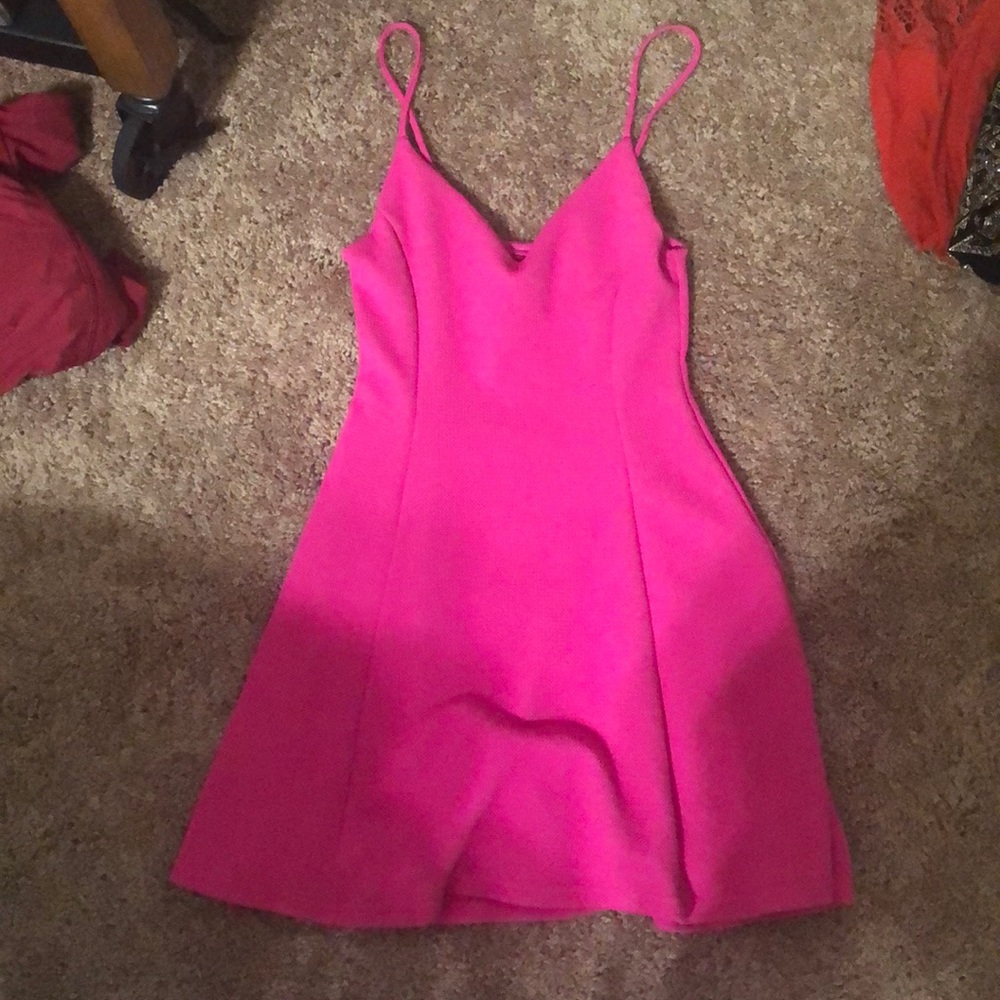 Hot pink party dress